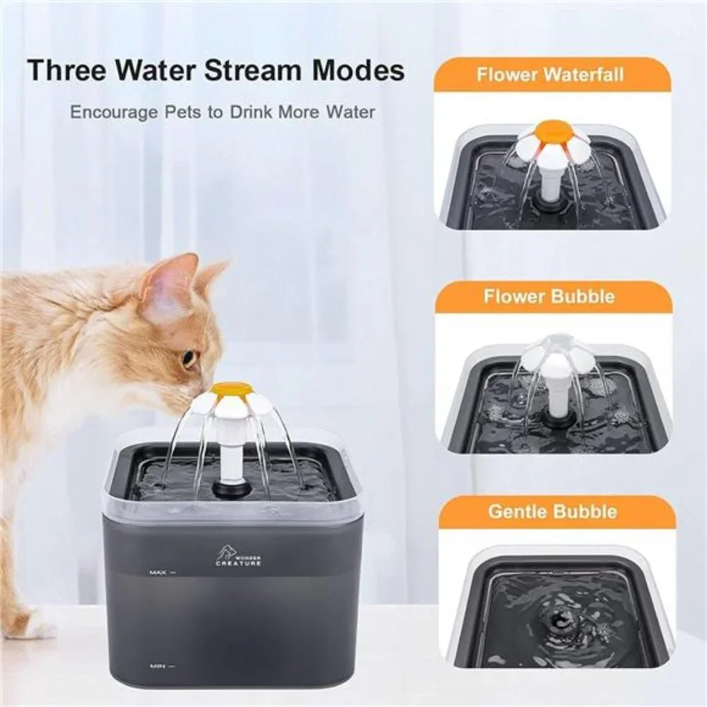 Cat Water Fountain, 67oz/2L Automatic Cat Drinking Fountain, Pet Water Fountain